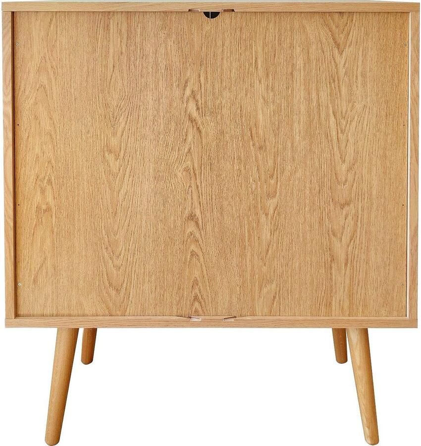 Woodman Highboard Rove Opbergkast bijzonder ontwerp breedte 83 cm met eikenfineer