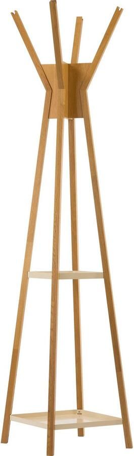 Woodman Kapstok MAGELLAN in scandinavisch design van massief eiken met 4 haken - Foto 2