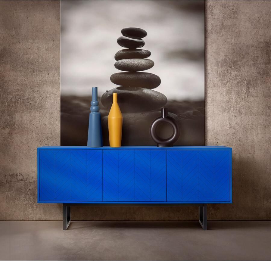 Woodman Kast met bijzondere print met push-to-open functie fsc - Foto 2