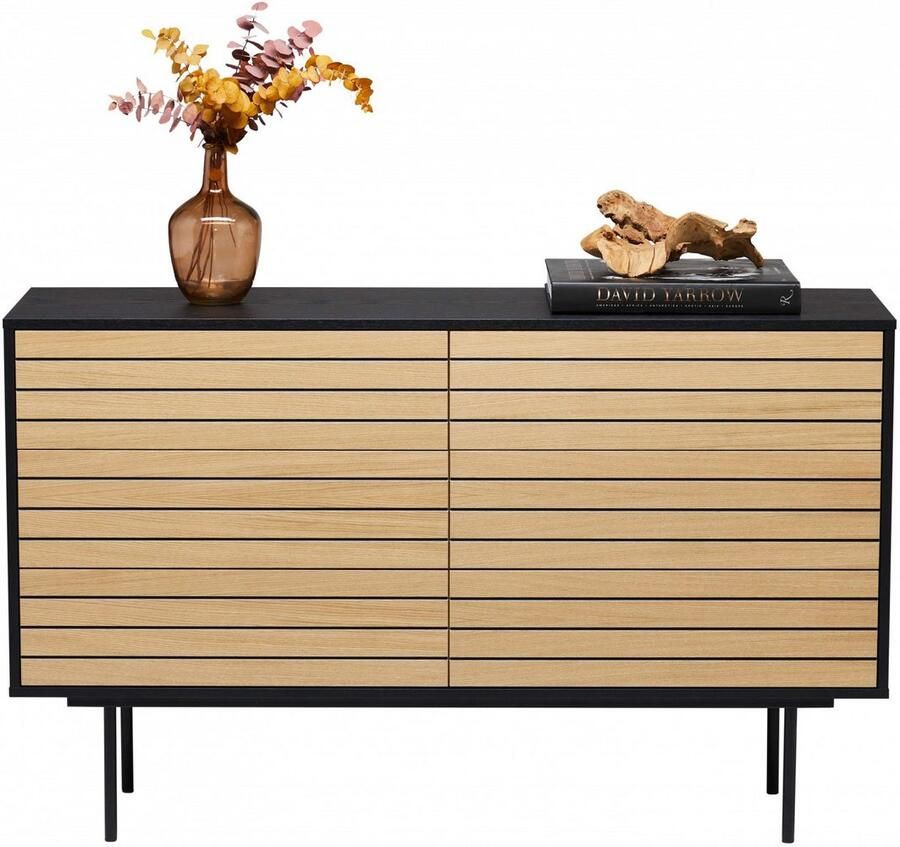 Woodman Ladekast Stripe uniek ontwerp 6 laden breedte 140 cm