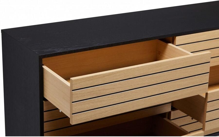 Woodman Ladekast Stripe uniek ontwerp 6 laden breedte 140 cm - Foto 4