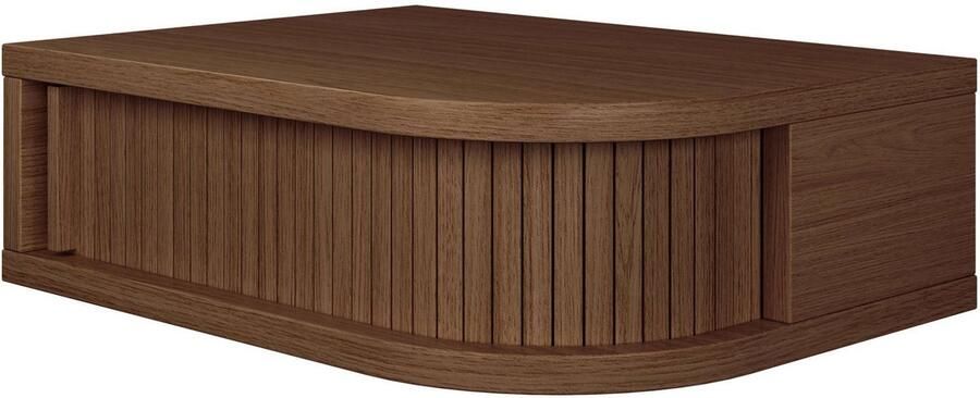 Woodman Nachtkastje Farsta in 3 kleuren met tambour schuifdeuren met eikenhout gefineerd - Foto 7