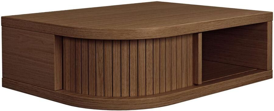 Woodman Nachtkastje Farsta in 3 kleuren met tambour schuifdeuren met eikenhout gefineerd - Foto 8