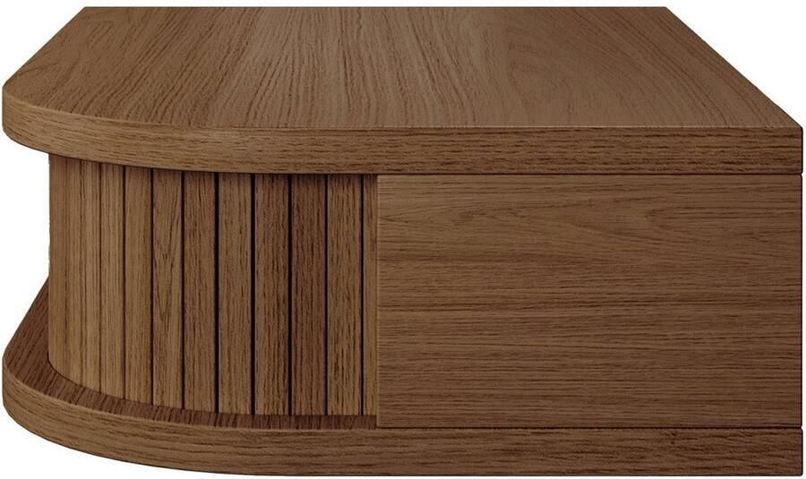 Woodman Nachtkastje Farsta in 3 kleuren met tambour schuifdeuren met eikenhout gefineerd - Foto 4