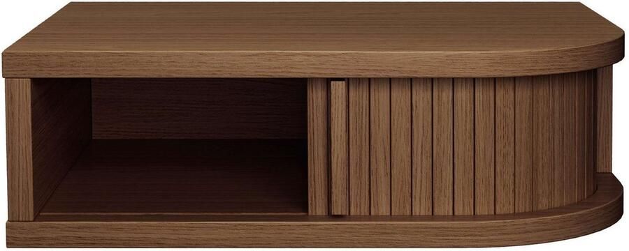 Woodman Nachtkastje Farsta in 3 kleuren met tambour schuifdeuren met eikenhout gefineerd - Foto 10