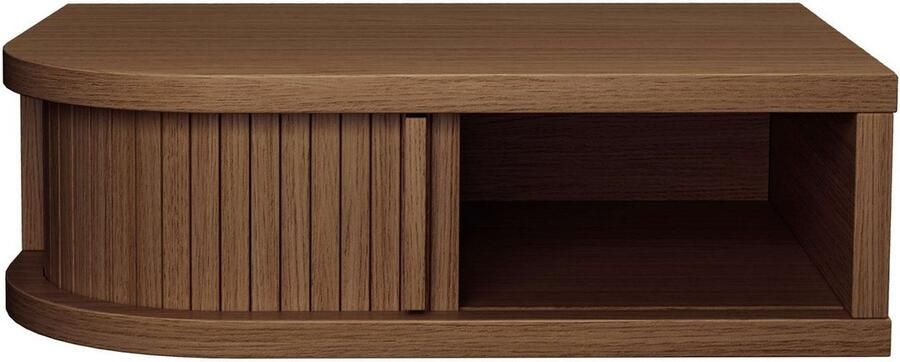 Woodman Nachtkastje Farsta in 3 kleuren met tambour schuifdeuren met eikenhout gefineerd - Foto 9