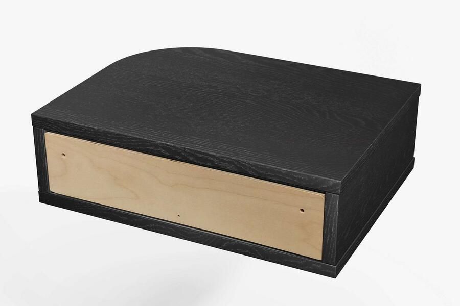 Woodman Nachtkastje Farsta in 3 kleuren met tambour schuifdeuren met eikenhout gefineerd - Foto 2