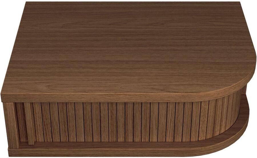 Woodman Nachtkastje Farsta in 3 kleuren met tambour schuifdeuren met eikenhout gefineerd - Foto 2