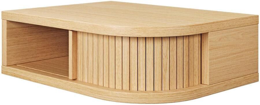 Woodman Nachtkastje Farsta in 3 kleuren met tambour schuifdeuren met eikenhout gefineerd - Foto 7