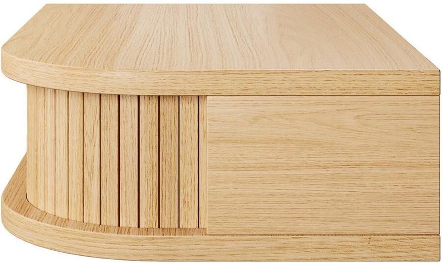 Woodman Nachtkastje Farsta in 3 kleuren met tambour schuifdeuren met eikenhout gefineerd - Foto 5