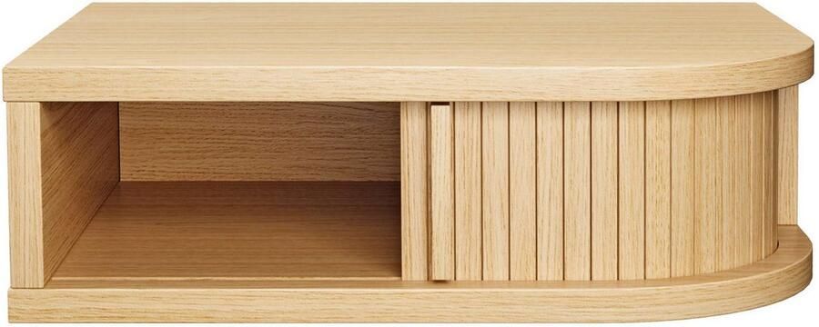 Woodman Nachtkastje Farsta in 3 kleuren met tambour schuifdeuren met eikenhout gefineerd - Foto 10