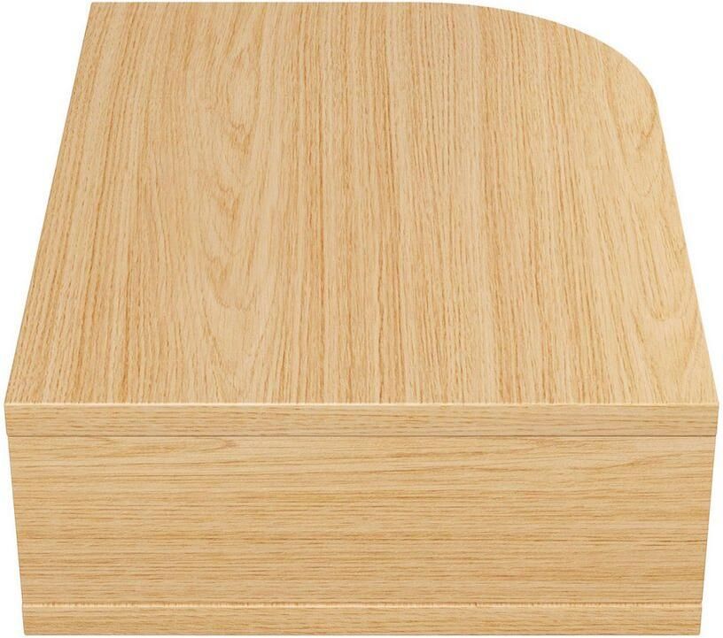 Woodman Nachtkastje Farsta in 3 kleuren met tambour schuifdeuren met eikenhout gefineerd - Foto 2