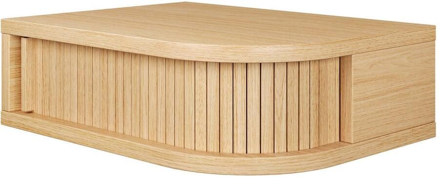 Woodman Nachtkastje Farsta in 3 kleuren met tambour schuifdeuren met eikenhout gefineerd - Foto 8