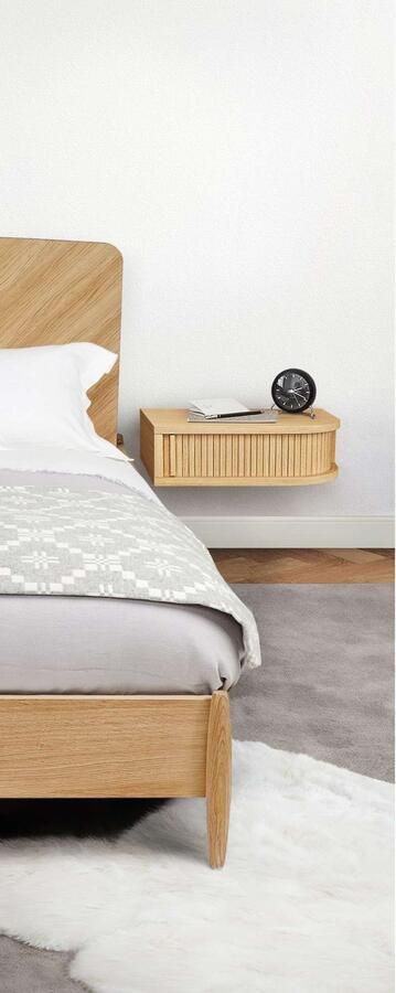 Woodman Nachtkastje Farsta in 3 kleuren met tambour schuifdeuren met eikenhout gefineerd - Foto 11