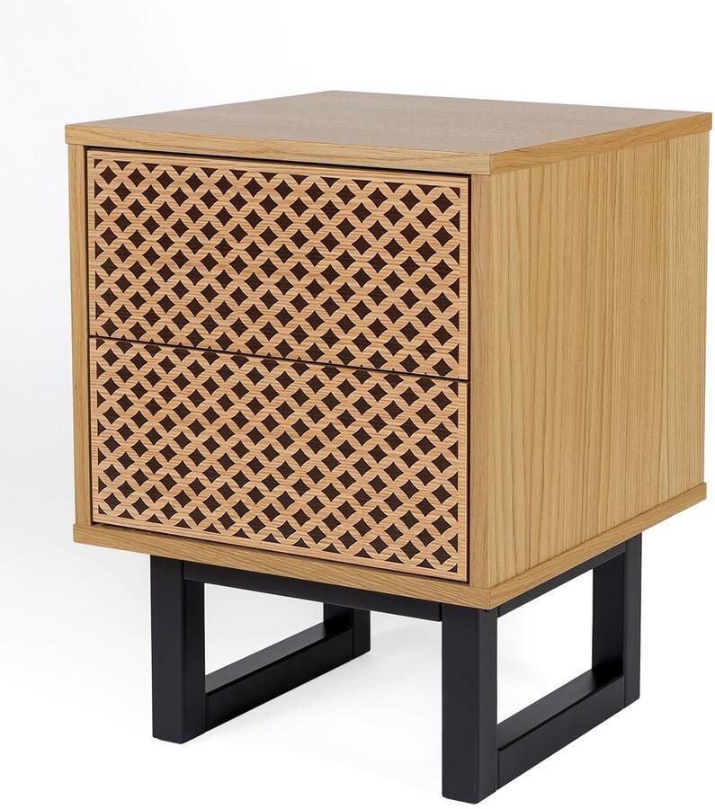 Woodman Nachtkastje Houtfineer van eiken - Foto 2