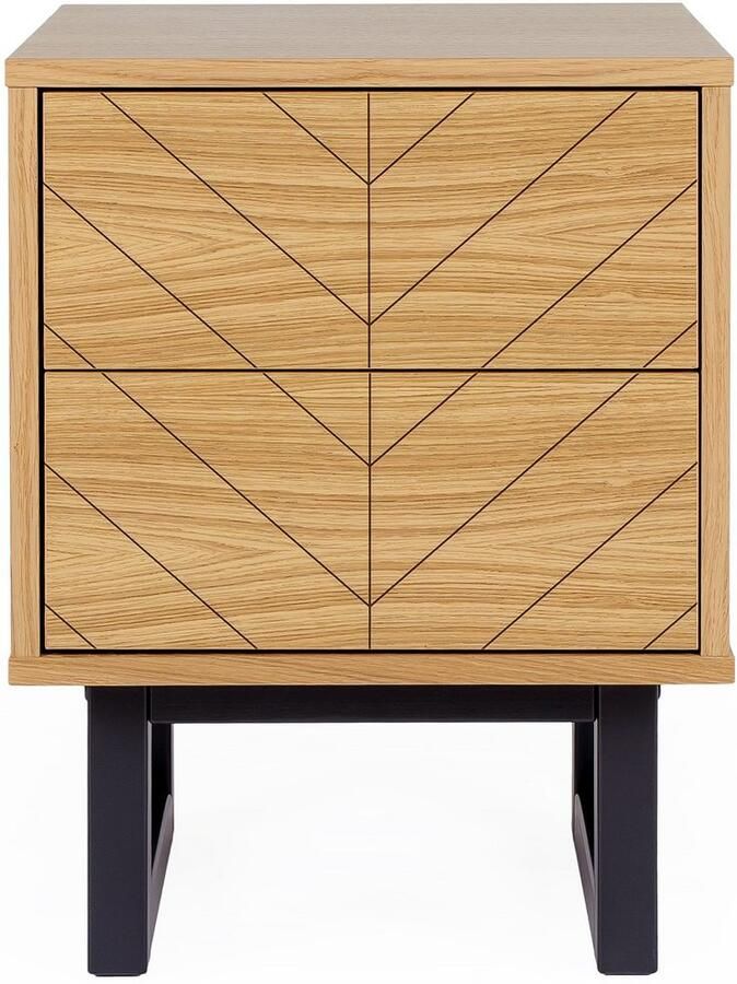 Woodman Nachtkastje Houtfineer van eiken - Foto 5