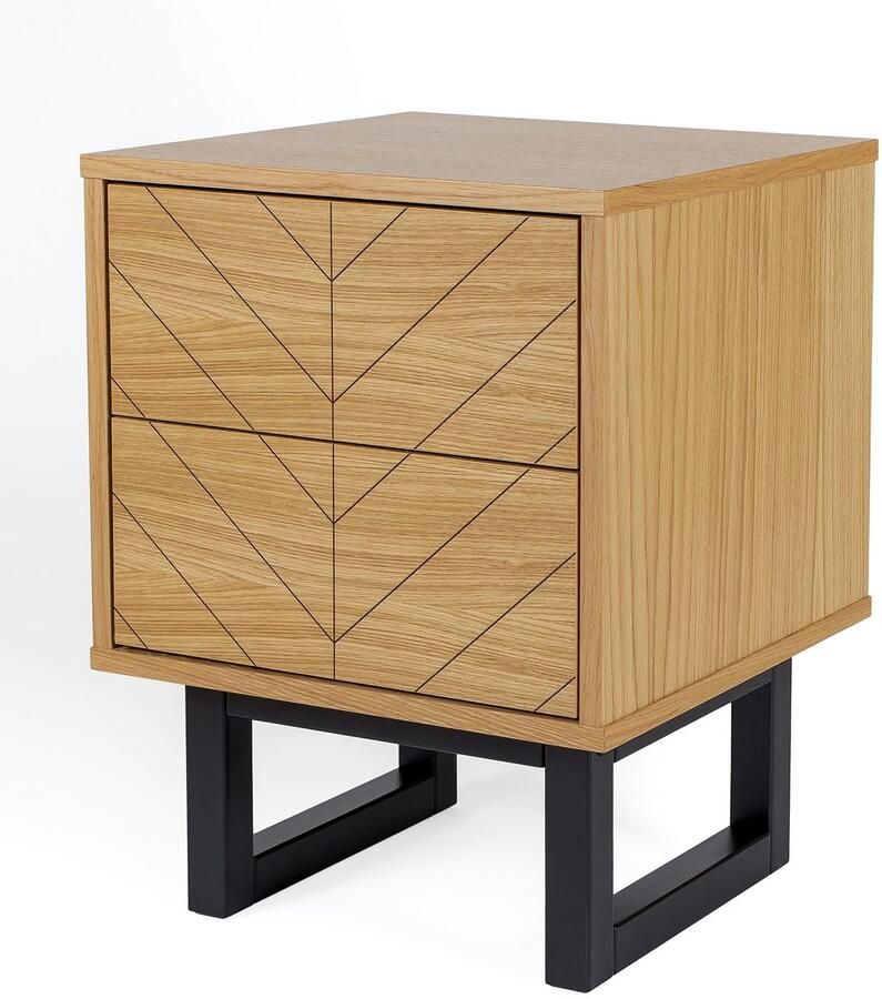 Woodman Nachtkastje Houtfineer van eiken - Foto 2