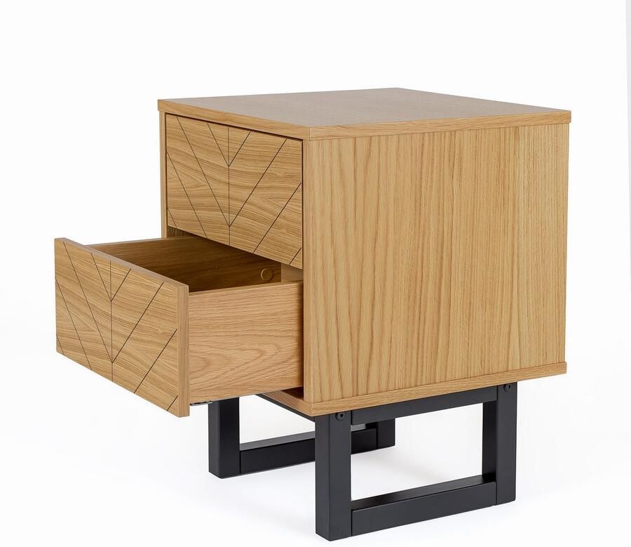 Woodman Nachtkastje Houtfineer van eiken - Foto 3