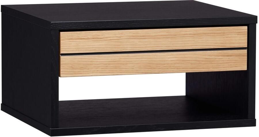 Woodman Nachtkastje Stripe Nako nachttafel met echt houtfineer van eiken breedte 42 8 cm met 1 lade - Foto 2