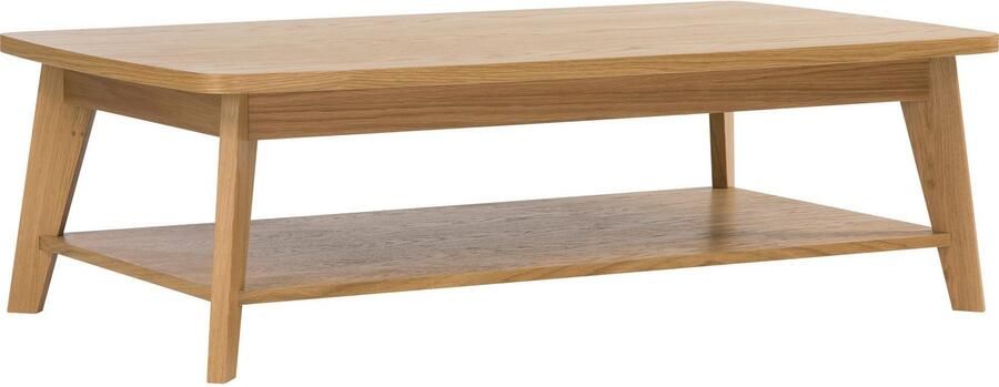 Woodman Salontafel Bórgvin Breedte 115 cm tijdloos design met 1 plank houtfineer eiken - Foto 4