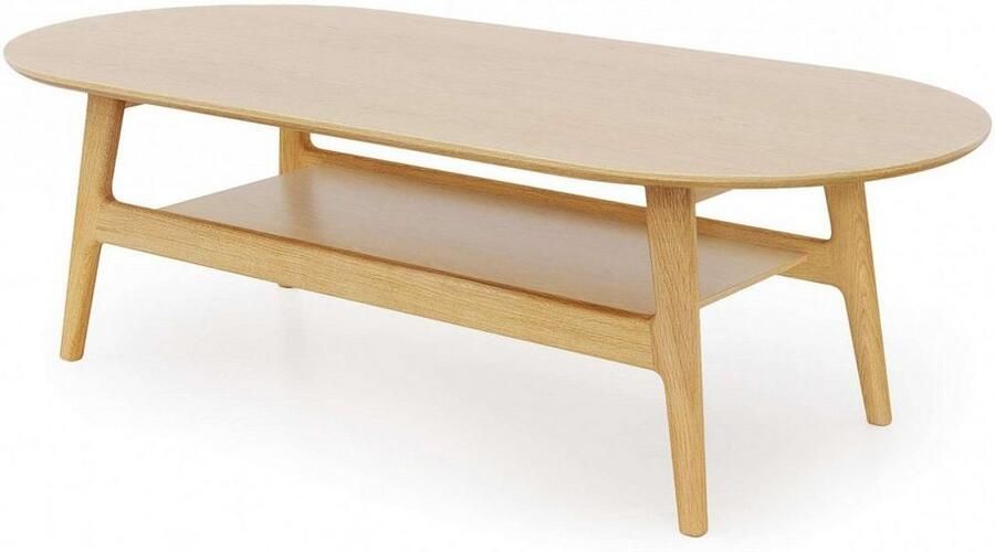 Woodman Salontafel Curved Scandi Design breedte 130 cm