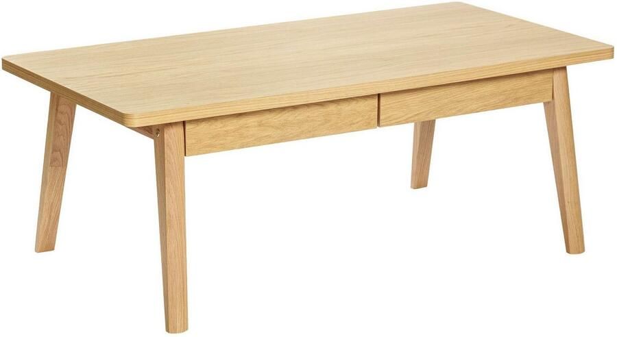 Woodman Salontafel NICE Breedte 120 cm met 2 lades echt houtfineer van eiken - Foto 6