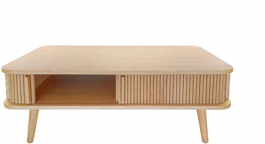 Woodman Salontafel Rove uniek ontwerp gedeeltelijk massief breedte 107 cm - Foto 7