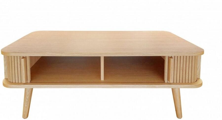 Woodman Salontafel Rove uniek ontwerp gedeeltelijk massief breedte 107 cm - Foto 8