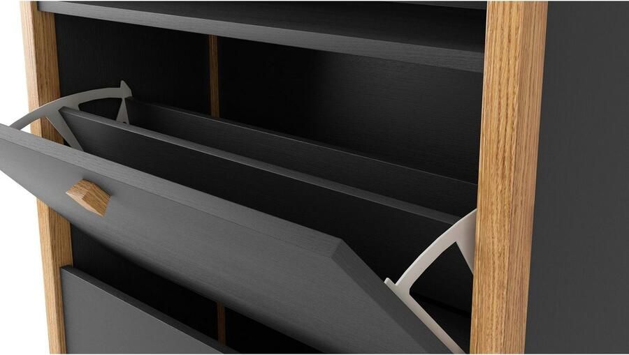 Woodman Schoenenbank Charis in scandinavisch design houtfineer van eiken - Foto 2