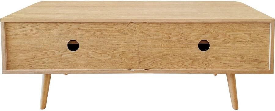 Woodman Tv-meubel Rove bijzonder design in twee breedtes met eikenhoutfineer fsc - Foto 5