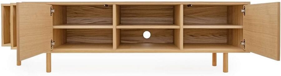 Woodman Tv-meubel Shift met echt houtfineer van eiken breedte 189 cm met push-to-open - Foto 17