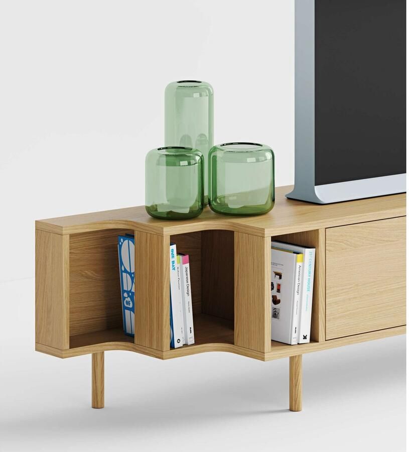 Woodman Tv-meubel Shift met echt houtfineer van eiken breedte 189 cm met push-to-open - Foto 3