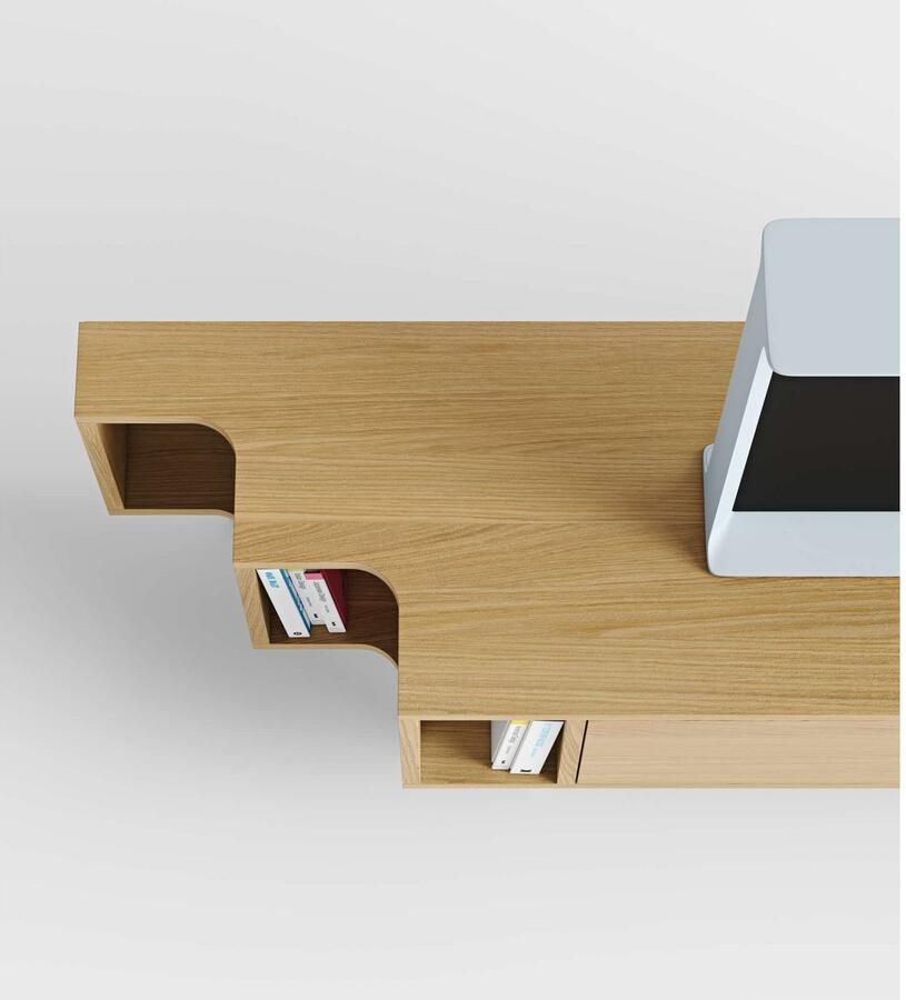 Woodman Tv-meubel Shift met echt houtfineer van eiken breedte 189 cm met push-to-open - Foto 4