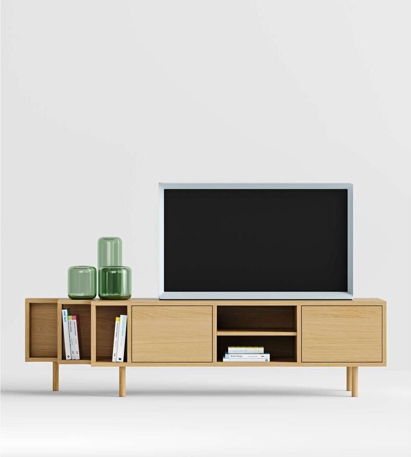 Woodman Tv-meubel Shift met echt houtfineer van eiken breedte 189 cm met push-to-open - Foto 5