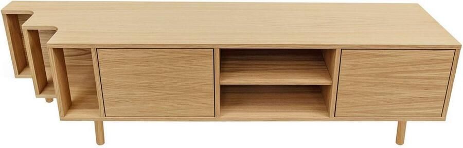 Woodman Tv-meubel Shift met echt houtfineer van eiken breedte 189 cm met push-to-open - Foto 14