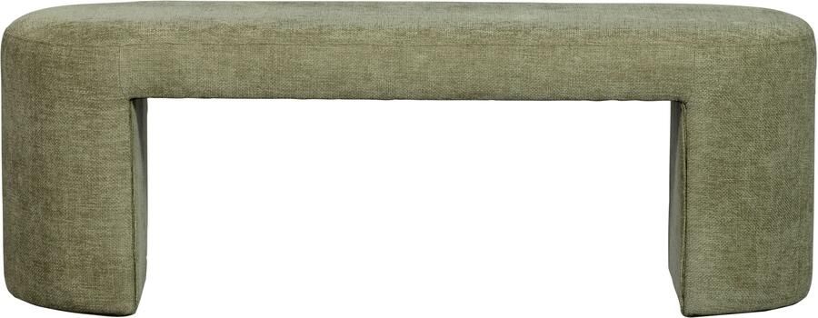 WOOOD Jacob Bankje Zonder Rugleuning Chenille Olive Green 46x130x46 cm - Foto 6