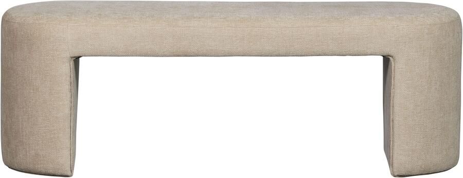 WOOOD Jacob Bankje Zonder Rugleuning Chenille Naturel 46x130x46 cm - Foto 11