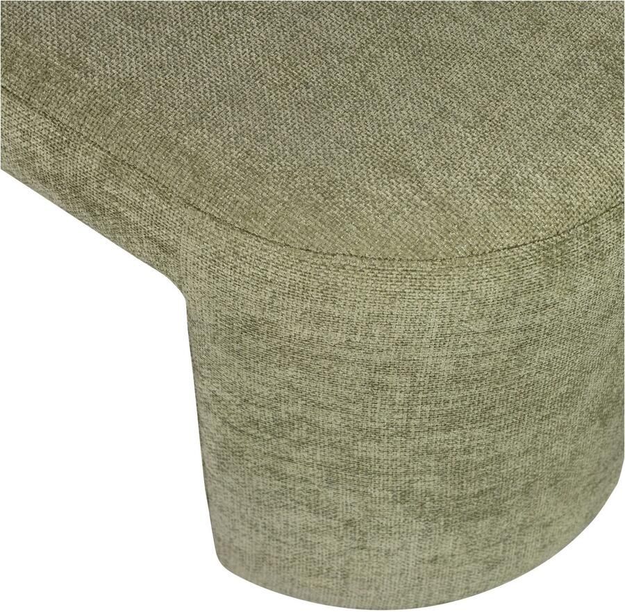 WOOOD Jacob Bankje Zonder Rugleuning Chenille Olive Green 46x130x46 cm - Foto 2