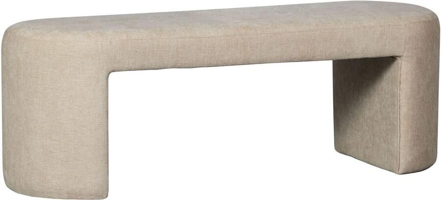 WOOOD Jacob Bankje Zonder Rugleuning Chenille Naturel 46x130x46 cm - Foto 10