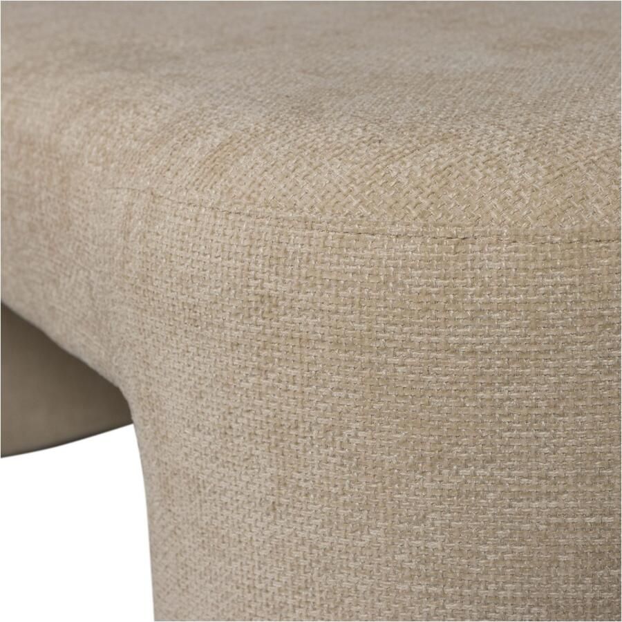 WOOOD Jacob Bankje Zonder Rugleuning Chenille Naturel 46x130x46 cm - Foto 2
