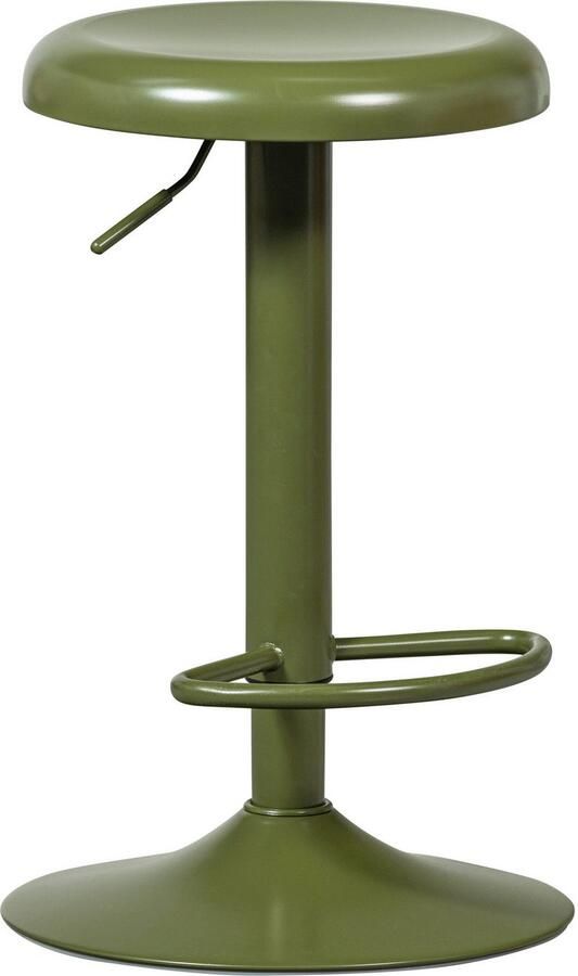 WOOOD Verstelbare Barkruk Isaac Warm Groen (zithoogte 61-81cm) - Foto 6