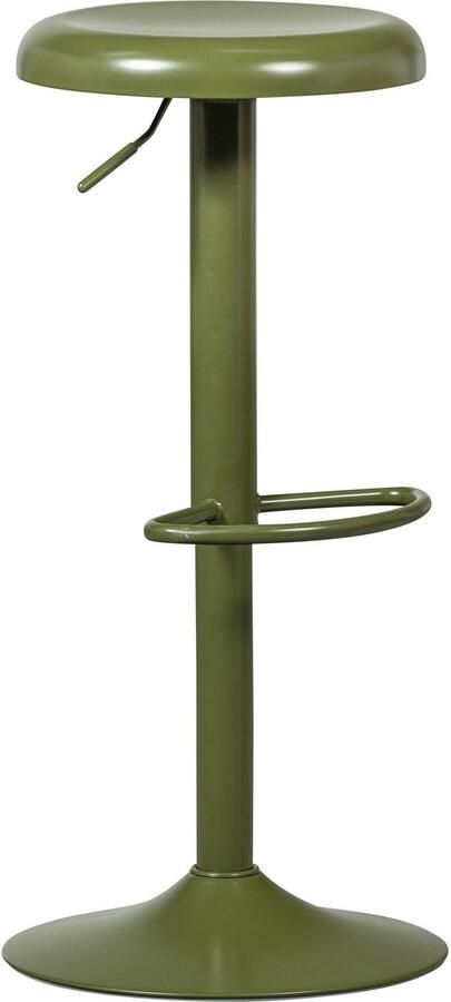 WOOOD Verstelbare Barkruk Isaac Warm Groen (zithoogte 61-81cm) - Foto 7