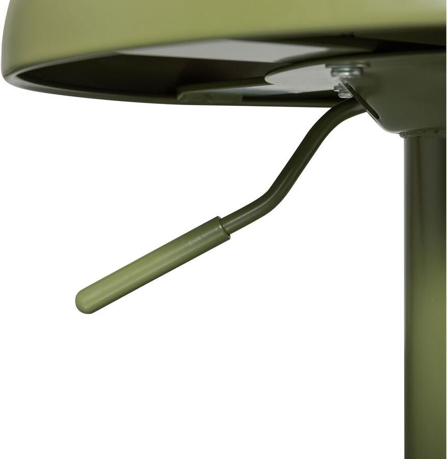 WOOOD Verstelbare Barkruk Isaac Warm Groen (zithoogte 61-81cm)