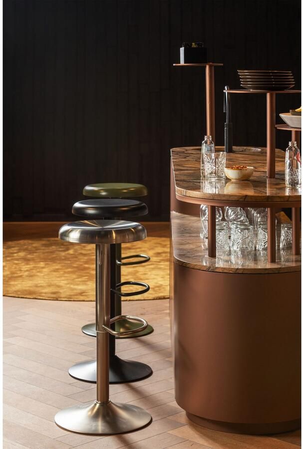 WOOOD Verstelbare Barkruk Isaac Zwart (zithoogte 61-81cm) - Foto 4