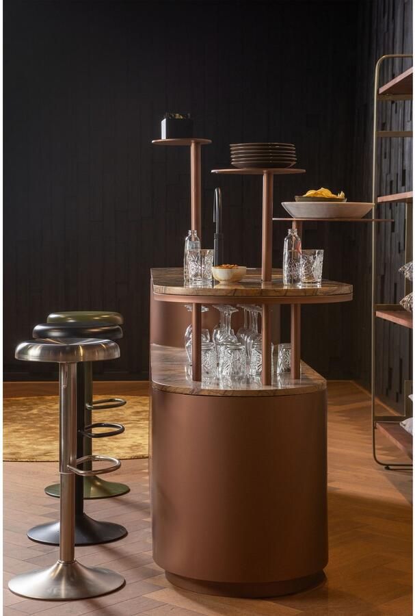 WOOOD Verstelbare Barkruk Isaac Zwart (zithoogte 61-81cm) - Foto 5