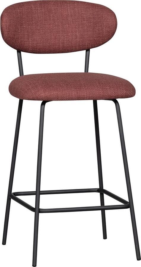 WOOOD Barkruk KJELD gevoerd met geweven stof hoogte 93 cm (2 stuks) - Foto 5