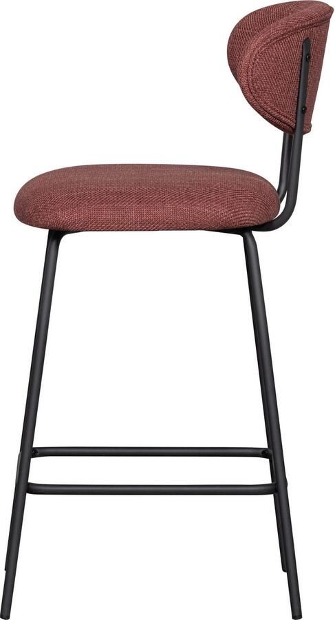 WOOOD Barkruk KJELD gevoerd met geweven stof hoogte 93 cm (2 stuks) - Foto 4