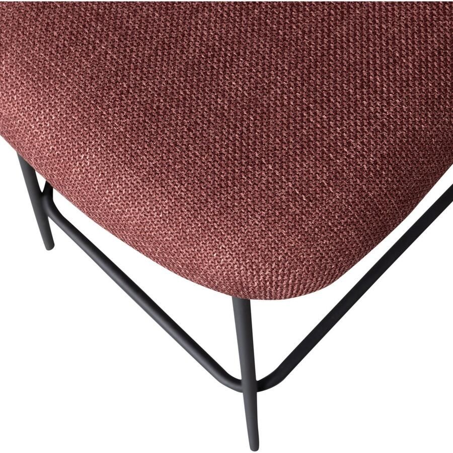 WOOOD Barkruk KJELD gevoerd met geweven stof hoogte 93 cm (2 stuks) - Foto 2