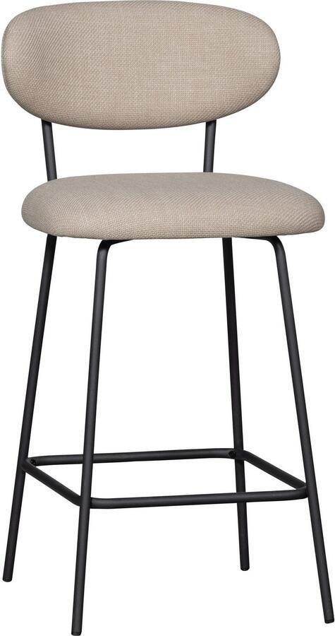 WOOOD Barkruk KJELD gevoerd met geweven stof hoogte 93 cm (2 stuks) - Foto 5