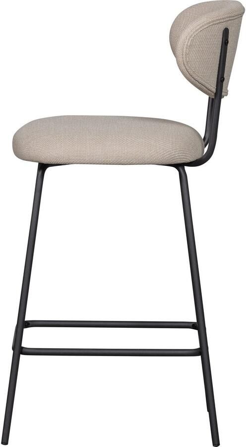 WOOOD Barkruk KJELD gevoerd met geweven stof hoogte 93 cm (2 stuks) - Foto 4